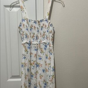 Zara White Dress with Floral Print